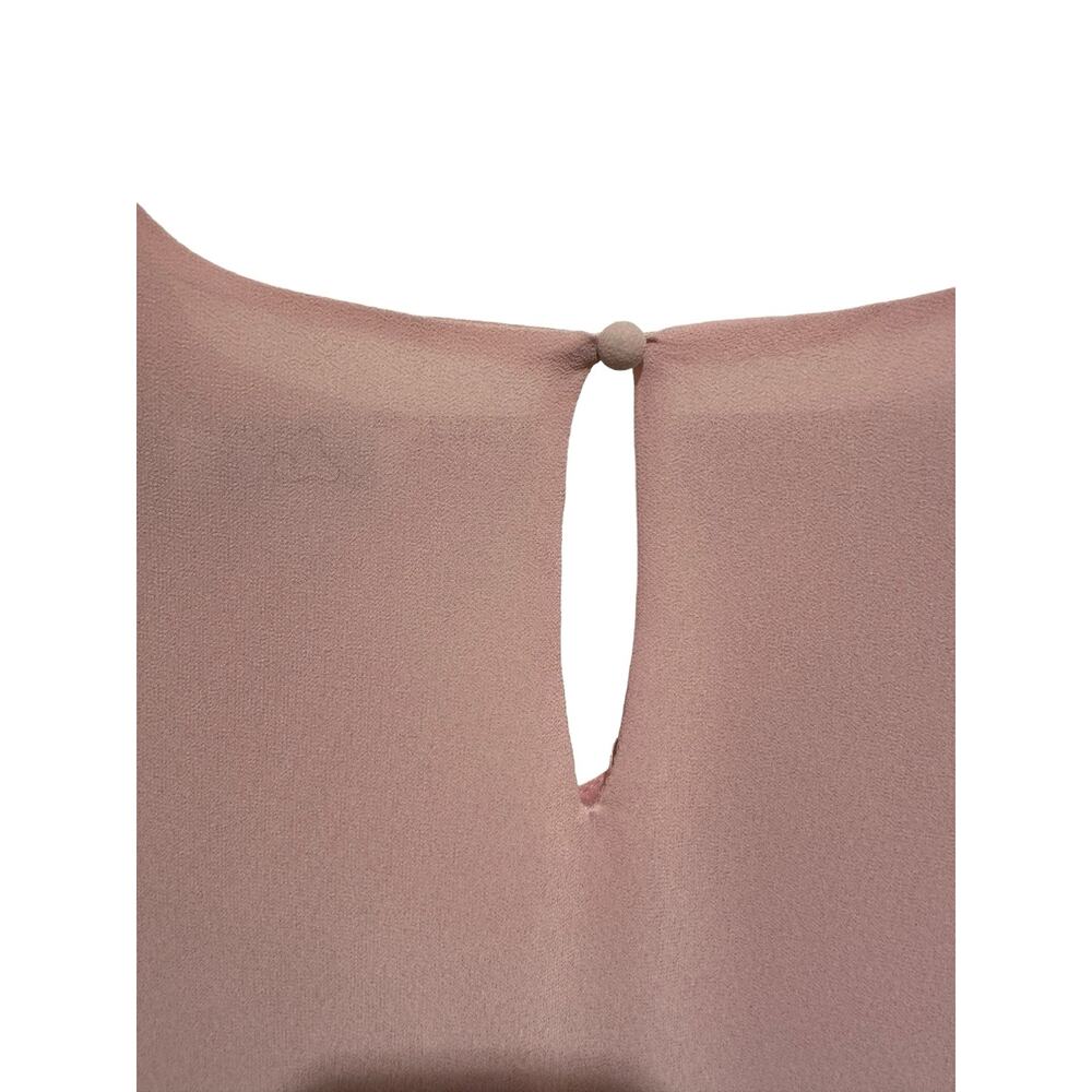 She + Sky Silk Blend Bell Sleeved Light Pink Blouse Size Medium - Picture 5 of 6